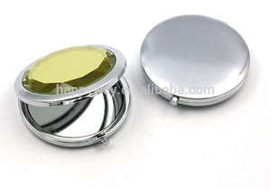 advertsising portable crystal cover cosmetic mirror