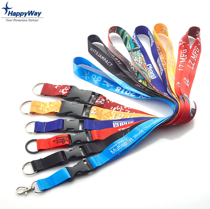 Custom Wholesale Off White Polyester Lanyard Exporter | HappyWay